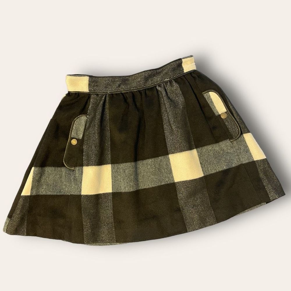 Women’s Free People Plaid Flare Mini Skirt - Black/White - Size 0
